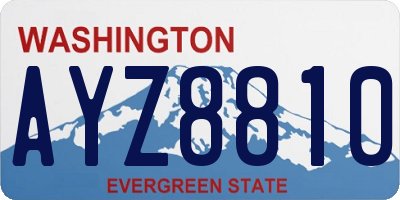 WA license plate AYZ8810