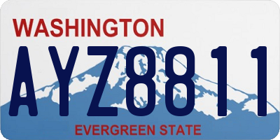 WA license plate AYZ8811