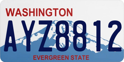 WA license plate AYZ8812