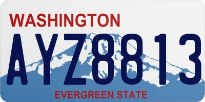 WA license plate AYZ8813