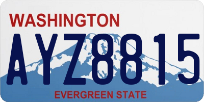 WA license plate AYZ8815