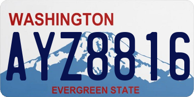 WA license plate AYZ8816