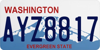 WA license plate AYZ8817