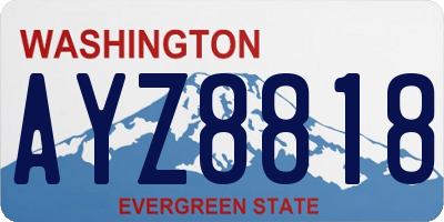 WA license plate AYZ8818