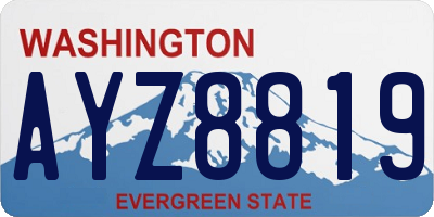 WA license plate AYZ8819