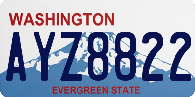 WA license plate AYZ8822