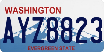 WA license plate AYZ8823