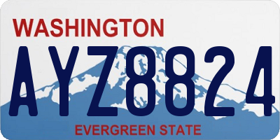 WA license plate AYZ8824