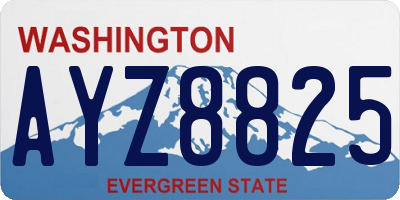 WA license plate AYZ8825