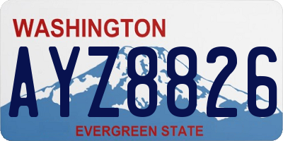 WA license plate AYZ8826