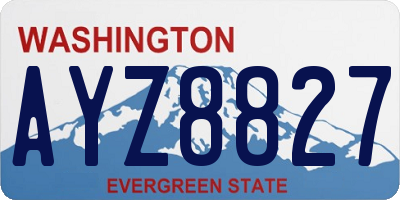 WA license plate AYZ8827