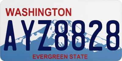 WA license plate AYZ8828