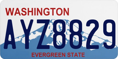 WA license plate AYZ8829