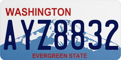 WA license plate AYZ8832