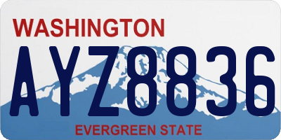 WA license plate AYZ8836