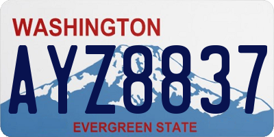 WA license plate AYZ8837