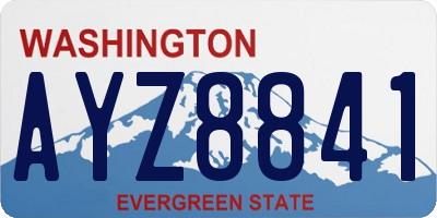 WA license plate AYZ8841