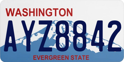 WA license plate AYZ8842