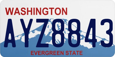 WA license plate AYZ8843