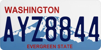 WA license plate AYZ8844