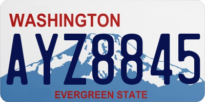 WA license plate AYZ8845