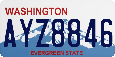 WA license plate AYZ8846