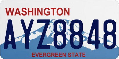 WA license plate AYZ8848