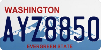 WA license plate AYZ8850