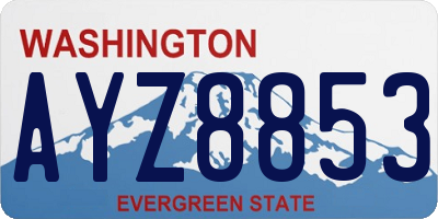 WA license plate AYZ8853