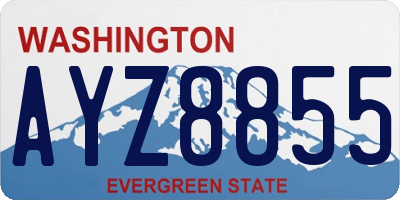 WA license plate AYZ8855