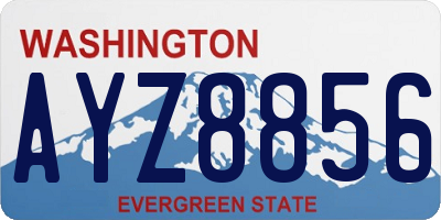 WA license plate AYZ8856