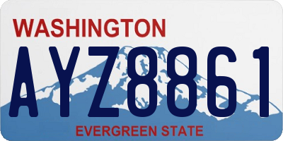 WA license plate AYZ8861