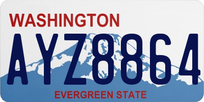 WA license plate AYZ8864