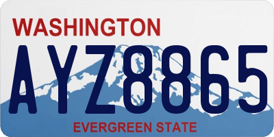 WA license plate AYZ8865