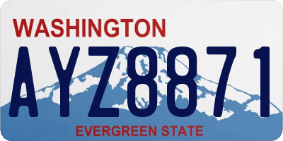 WA license plate AYZ8871