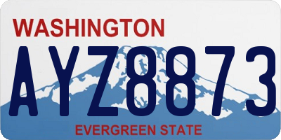 WA license plate AYZ8873