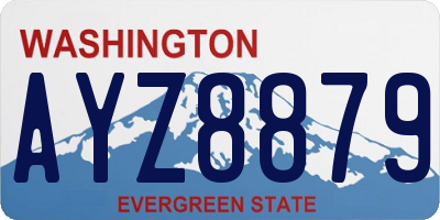 WA license plate AYZ8879