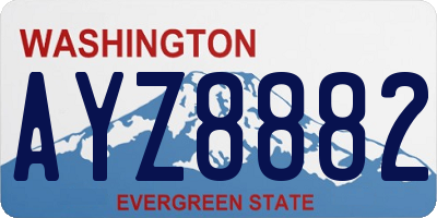 WA license plate AYZ8882