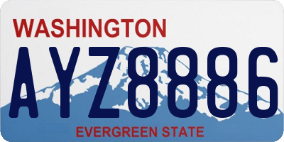 WA license plate AYZ8886