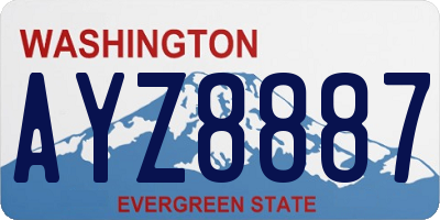 WA license plate AYZ8887