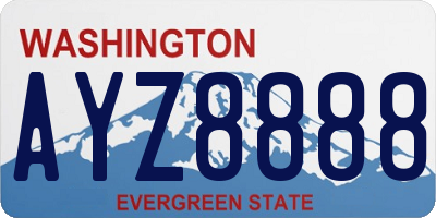 WA license plate AYZ8888