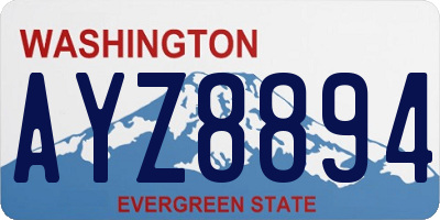 WA license plate AYZ8894