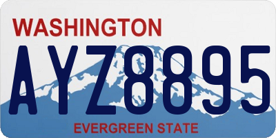 WA license plate AYZ8895