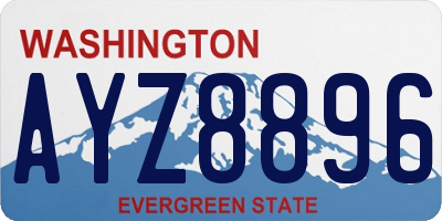 WA license plate AYZ8896