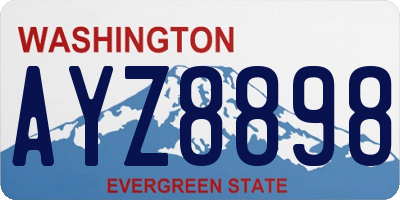 WA license plate AYZ8898