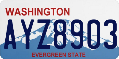 WA license plate AYZ8903