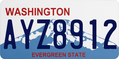 WA license plate AYZ8912