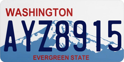 WA license plate AYZ8915