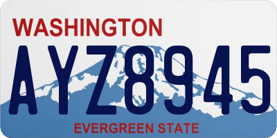 WA license plate AYZ8945