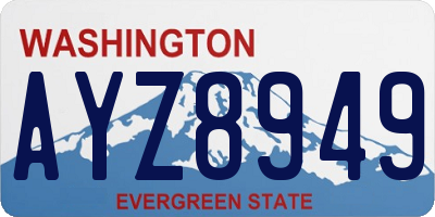 WA license plate AYZ8949